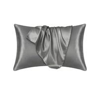 NDSJAIE Funda Almohada 2pc 40x80cm Bedding Pillow Cases Cover Natural Mulberry Silk Case Real Protect Hair Skin Pillowcase para Hogar(Red)
