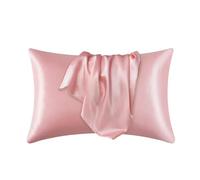 NDSJAIE Funda Almohada 2pc 40x80cm Bedding Pillow Cases Cover Natural Mulberry Silk Case Real Protect Hair Skin Pillowcase para Hogar(Pink)