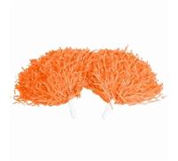 NDSJAIE Pompones de Animadora Pompones de Animadora for Fiestas Deportivas, Bailes y Otros Eventos Deportivos. Útiles Pompones 2 Unidades para Juegos de Pelota, Baile, Fiesta(Orange)