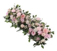 NDSJAIE Vid de Flores Artificiales 50/100cm DIY Boda Flor decoración de la Pared Suministros arreglo peonías Seda Rosa Artificial Floral miércoles Arco telón Fondo para decoración(A2)
