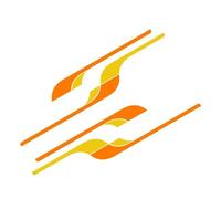 NDSVPKI Calcomanías de Coche 4 Uds. Pegatinas Laterales Largas para Coche, Gráficos Camper Van, Calcomanías De Carreras para Fiat, Película De Vinilo, Decoración DIY(Orange Yellow,L3H2)