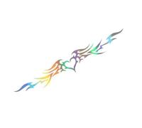 NDSVPKI Calcomanías de Coche Etiqueta Engomada Universal del Vinilo del ala En Forma De Corazón Decoración del Coche(Colorful Laser)