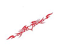 NDSVPKI Calcomanías de Coche Etiqueta Engomada Universal del Vinilo del ala En Forma De Corazón Decoración del Coche(Glossy Red)