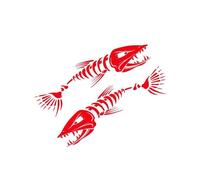 NDSVPKI Calcomanías de Coche Gráficos, Pegatinas Grandes De Espina De Pescado, Cubiertas, Decoración del Capó del Motor con Estilo De Sintonización Automática(Glossy Red,21x6cm)