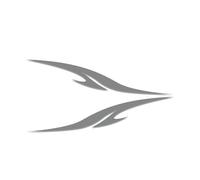 NDSVPKI Calcomanías de Coche Pegatina de Deportes de Carreras de Coches, Pegatina de Faldas Laterales de Vinilo para Coche, Pegatina de Estilo DIY gráfico Divertido y Elegante(Glossy Gray)