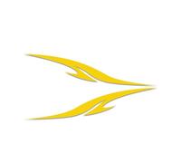 NDSVPKI Calcomanías de Coche Pegatina de Deportes de Carreras de Coches, Pegatina de Faldas Laterales de Vinilo para Coche, Pegatina de Estilo DIY gráfico Divertido y Elegante(Glossy Yellow)