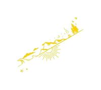 NDSVPKI Calcomanías de Coche Pegatinas De Coche Van Camper Montaña Calcomanía Vinilo Decoración(Glossy Yellow,100x34.7cm)