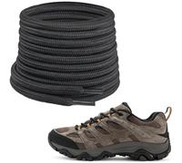 NDTEZUGT Cordones para botas Merrell Moab, diámetro (5 mm), cordones redondos de repuesto para zapatos de senderismo, Black, 63''/160cm
