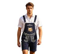 NDTKEWYK Pantalones cortos de peto para hombre, Oktoberfest, A4 azul marino, XS