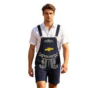 NDTKEWYK Peto corto para hombre, Oktoberfest, pantalones de mono para hombre, A6-azul marino., XS