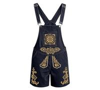 NDTKEWYK Traje de peto para hombre, Oktoberfest, ropa para hombre, azul oscuro, XS