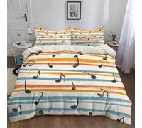 NDXRWDZR Funda Nordica Cama 150 Nota Musical Colchas Cama 150 para Niños Adultos con Cremallera Suave Transpirable Microfibra Fundas Nordicas 240x220 cm + 2 Fundas de Almohada 50x80 cm