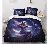 NDXRWDZR Funda Nordica Cama 150 Sagitario Colchas Cama 150 para Niños Adultos con Cremallera Suave Transpirable Microfibra Fundas Nordicas 240x220 cm + 2 Fundas de Almohada 50x80 cm