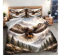 NDXRWDZR Funda Nordica Cama 90 Infantiles áGuila Edredón Cama 90 para Niñas Niños con Cremallera Suave Transpirable Microfibra Fundas Nordicas 150x220 cm + 2 Fundas de Almohada 50x80 cm