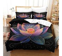 NDXRWDZR Funda Nordica Cama 90 Infantiles Loto Edredón Cama 90 para Niñas Niños Cremallera Suave Transpirable Microfibra Fundas Nordicas 150x220 cm + 2 Fundas de Almohada 50x80 cm