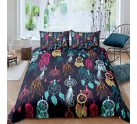 NDXRWDZR Fundas Nordicas Cama 135 AtrapasueñOs Ropa de Cama para Niños Adultos con Cremallera Suave Transpirable Microfibra Fundas Nordicas 220x220 cm + 2 Fundas de Almohada 50x80 cm