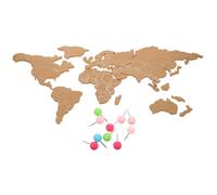 NDYMPI 1 Juego de Tablero de Madera con Mapa del Mundo, Tablero de Corcho Adhesivo for Pared, Mapa de Viaje, Tablero de Corcho Adhesivo for Mapa