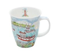 NE-COAV-FB - Taza de porcelana con diseño de barco de pesca (0,48 L)