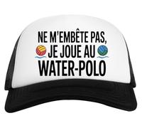 Ne M’embête Pas Je Joue Au Water-Polo Un Verre Bière Agresser Tasse Gorra De Béisbol Unisex Blanca Negra White Black Baseball Cap