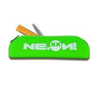 Ne.On Milano - Estuche de silicona con diseño triangular, estuche de silicona suave ultra resistente, estuche para oficina, escuela y viajes (verde neón)