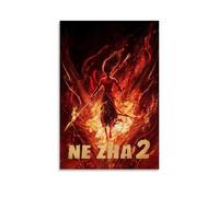 Ne Zha NeZha Humor Animación Fantasía Aventura Acción Película Póster Arte Pared Lienzo Estético Póster Vintage Música Y Películas Pintura Decorativa para Sala Dormitorio 30x45cm Unfra