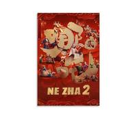 Ne Zha NeZha - Póster de película de acción y fantasía de animación humorística para pared, lienzo estético, póster de música vintage y películas, pintura decorativa para sala de estar, dormitorio, 40