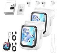 Ne20 - Auriculares inalámbricos Bluetooth 5.4 con pantalla LED, traductor Ai de 140 idiomas, pantalla táctil LCD, micrófono integrado, IP55 impermeable, cancelación de ruido, para viajes y negocios (2