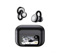 NE20 Ultra Translation Clip Earbuds, soporte en tiempo real 144 idiomas, control táctil LCD con estuche de carga para móvil BTV6.0 inalámbrico (negro)