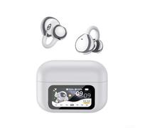 NE20 Ultra Translation Clip Earbuds, soporte en tiempo real 144 idiomas, control táctil LCD con funda de carga para móvil BTV6.0 inalámbrico (blanco)