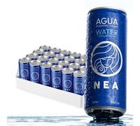 NEA Agua de Manantial con Gas en Lata - Manantial Alpes Austríacos - Pack 24 Latas 33 luminio Reciclable Sin Plástico BPA Free - Burbuja Fina - Alternativa San Pellegrino Perrier