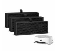 Neakasa Filtro de repuesto para AirStep, filtro de carbón activado de alta eficiencia para eliminación de olores de caja de arena de gatos, filtro purificador de aire, paquete de 3