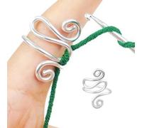 Neamou Anillos De Crochet Ajustables para Dedos, Anillo De Tensión De Crochet para Crochet, Juego De Ganchos De Crochet, Accesorios para Tejer, Anillos De Crochet, Gancho para Dedo para Tejer A Mano