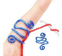 Neamou Anillos De Crochet Ajustables para Dedos, Anillo De Tensión De Crochet para Crochet, Juego De Ganchos De Crochet, Accesorios para Tejer, Anillos De Crochet, Gancho para Dedo para Tejer A Mano