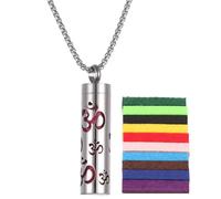 Neamou Collar Difusor,Collar Perfumado,Collar de perfume de acero inoxidable - Joyería calmante de aromaterapia para mujer, colgante de joyería de aceite para el día de San Valentín