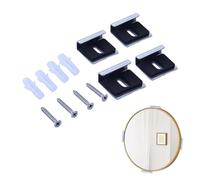 Neamou Soporte para Espejo de | Soportes de Espejo con Tornillos - Kit para Colgar Espejos para Montaje en Pared, Espejo sin Marco, Clips de Pared para Fijar Puertas de gabinetes de Vidrio