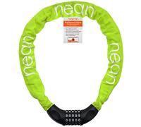 nean candado de Cadena para Bicicleta con combinación de código numérico y Alto Nivel de Seguridad, eslabones de Cadena de Acero Templado, 6 mm x 900 mm (verde neón)