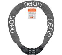 nean candado de Cadena para Bicicleta con combinación de código numérico y Alto Nivel de Seguridad, eslabones de Cadena de Acero Templado, 6 mm x 900 mm (gris)