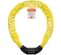 nean candado de Cadena para Bicicleta con combinación de código numérico y Alto Nivel de Seguridad, eslabones de Cadena de Acero Templado, 6 mm x 900 mm (amarillo)