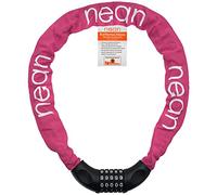nean candado de Cadena para Bicicleta con combinación de código numérico y Alto Nivel de Seguridad, eslabones de Cadena de Acero Templado, 6 mm x 900 mm (rosa oscuro)