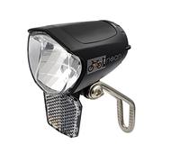 nean E-Bike - Luz LED para bicicleta (70 lux, con reflector y homologación StVZO), color negro