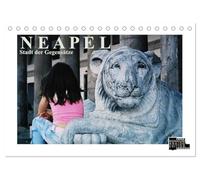 Neapel - Stadt der Gegensätze (Tischkalender 2026 DIN A5 quer), CALVENDO Monatskalender: Analoge Fotografie. Eine Burg am Hafen, enge Gassen, grüne ... und die grandiose Sicht auf den Golf: Neapel!