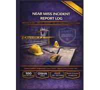Near Miss Incident Report Log Book: OSHA 29 CFR 1904 Compliant Safety Record with 5-Why Root Cause Analysis, Hierarchy of Controls Tracking, Leading ... & Trend Analysis | 100 Near Miss Records