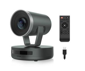 NEARITY V410 NDI PTZ Camera Webcam para videoconferencia con zoom híbrido 10x, cancelación de ruido 4 posiciones predefinidas, 350° Pan&60° Tilt, 120° FOV, mando a distancia para Zoom/Google Meet/Team