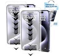 Nearlyas Invisible Screen Protector, 2025 New Invisible Screen Protector, Fingerprint-Proof Dust Free without Bubbles, Durable Screens Armor for iPhone 16/15/14/13/12/11 Series (2Pcs/Privacy,14Pro)