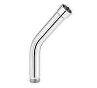 NearMoon Adaptador de codo de ducha para cabezal de ducha, acero inoxidable 304 130°G1/2 macho a hembra, conector de extensión de brazo de ducha, cromo pulido (grande)