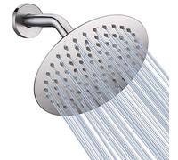 NearMoon Cabezal de ducha de lluvia, diseño ultrafino, aumento de presión, experiencia impresionante, cabezal de lluvia de acero inoxidable de alto flujo (8 pulgadas, níquel cepillado)