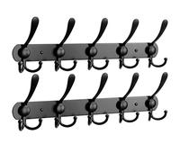 NearMoon Perchero montado en la pared, paquete de 2 ganchos resistentes para toallas de baño, soporte de acero inoxidable, gancho de metal para toallas, abrigos, sombreros, llaves, baño, dormitorio,