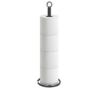 NearMoon Soporte de Papel higiénico para baño, Almacenamiento de Papel de Seda Independiente con Reserva, Soporte de 4 Rollos para encimera de baño/Cocina, Todo Metal, Negro Mate