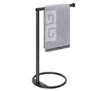 NearMoon Soporte para toallas de mano, toallero de metal grueso en forma de L, anillo de toalla pequeño, barra de toalla estable para baño, cocina, tocador, encimera, 8 pulgadas de largo y 14 pulgadas