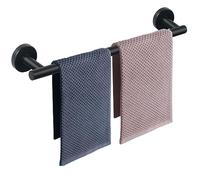 NearMoon Toallero de baño, Accesorios de baño, toallero de Ducha de Acero Inoxidable Grueso para baño, Soporte para Toallas montado en la Pared (1 Paquete, Negro Mate, 24 Pulgadas)